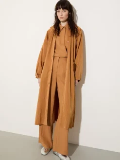 Oversized parachute parka - terra cotta