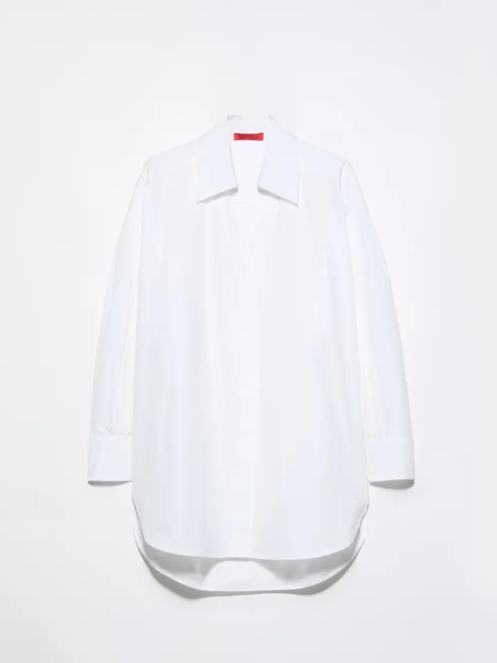 Oversized poplin shirt - optical white