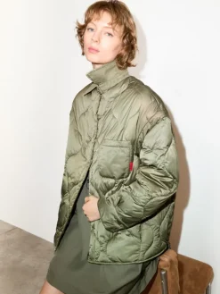 Padded shacket - kaki