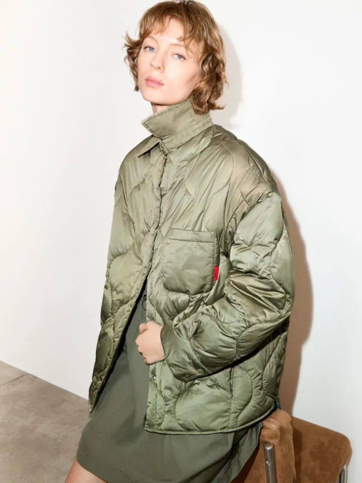Padded shacket - kaki