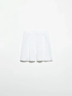 Passementerie linen shorts - white