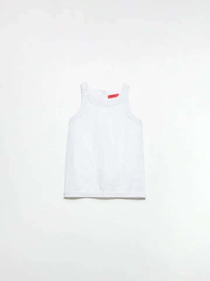 Passementerie linen top - white