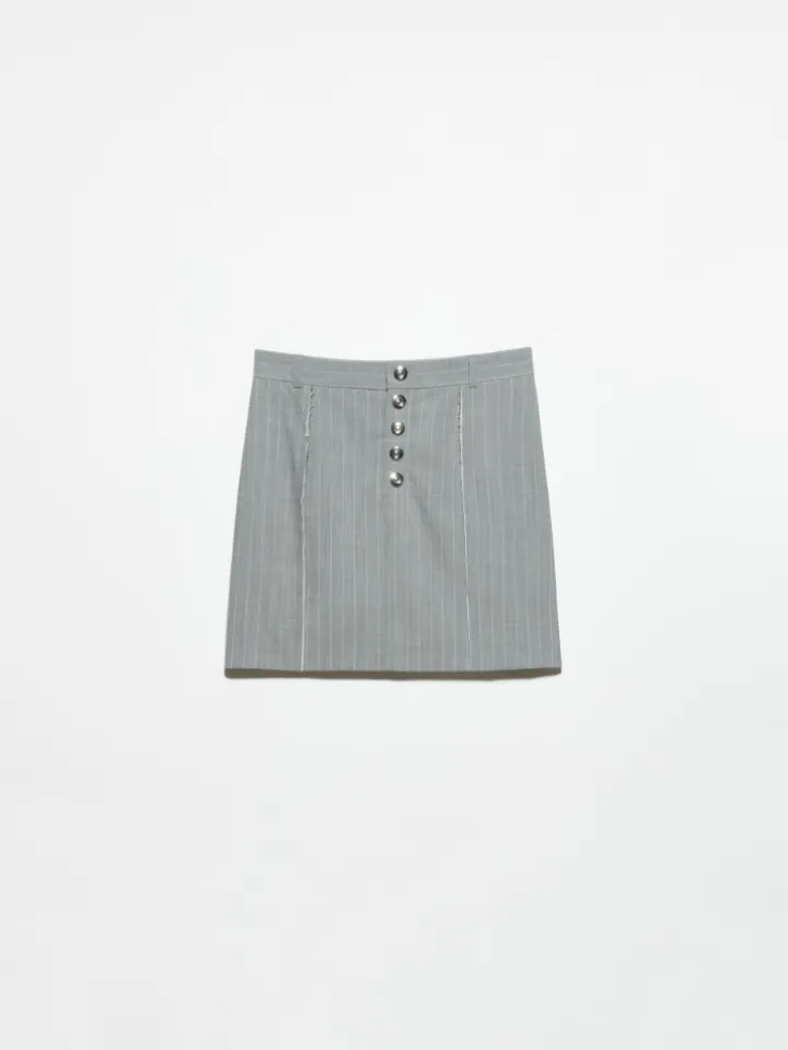 Pinstriped skirt Sami Miró &Co.llaboration - grey