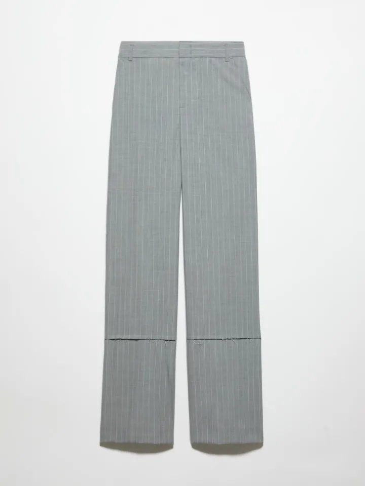 Pinstriped trousers Sami Miró &Co.llaboration - grey