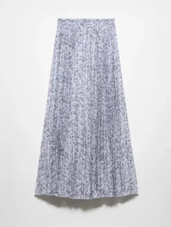 Pleated jersey circle skirt - aubergine