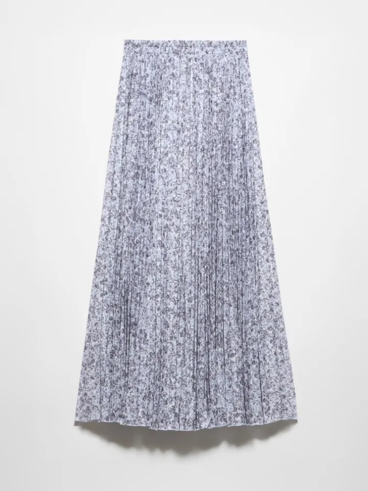 Pleated jersey circle skirt - aubergine