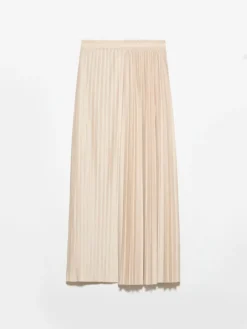 Pleated jersey skirt - powder
