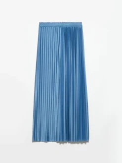Pleated jersey skirt - sky blue