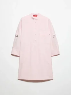 Poplin tunic dress - pink