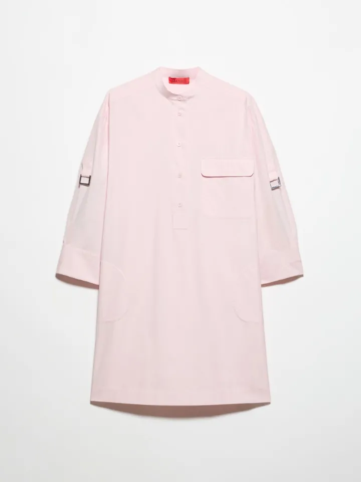Poplin tunic dress - pink
