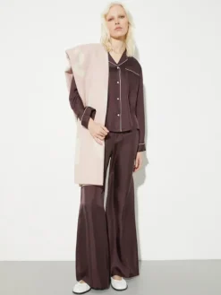 P. Terzini &Co.llaboration silk trousers - aubergine