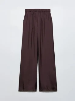 P. Terzini &Co.llaboration silk trousers - aubergine