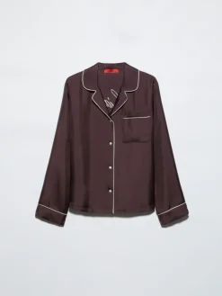 P. Terzini &Co.llaboration silk shirt - aubergine