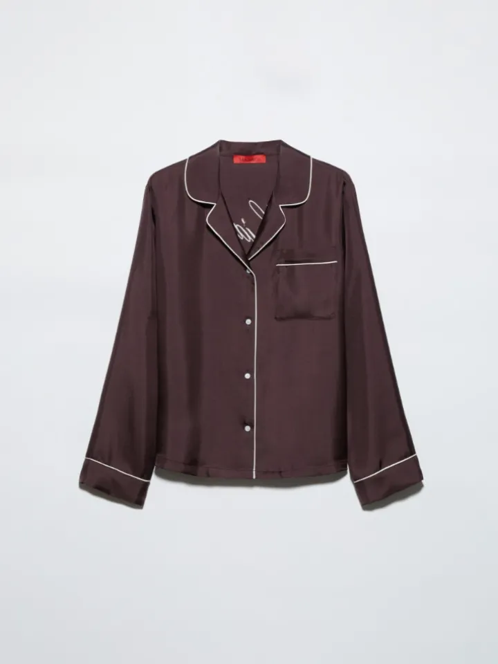 P. Terzini &Co.llaboration silk shirt - aubergine
