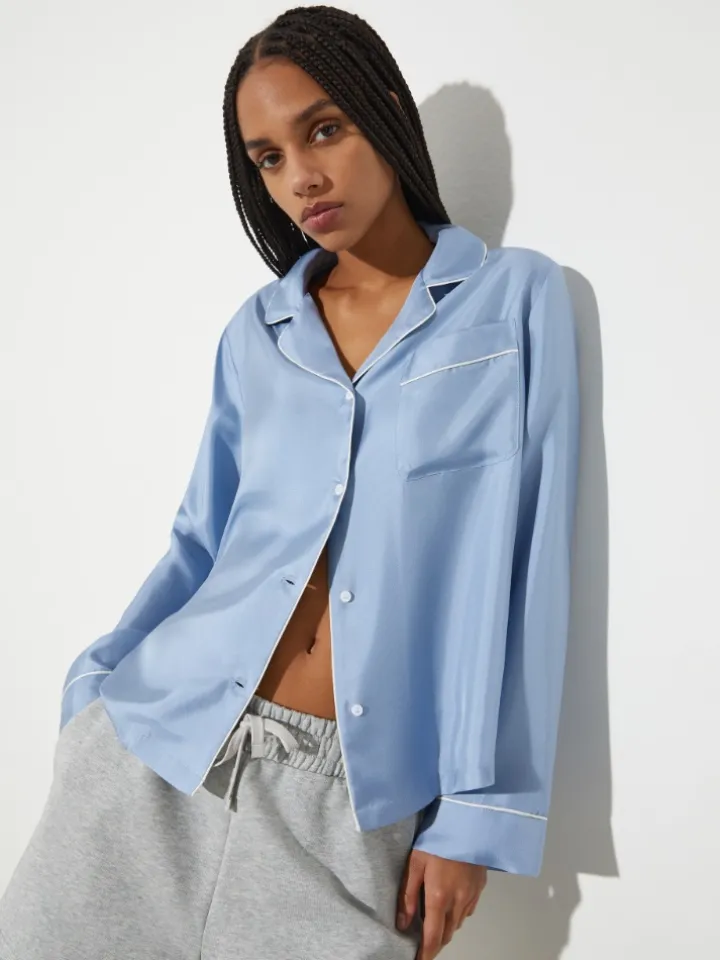 P. Terzini &Co.llaboration silk shirt - light blue
