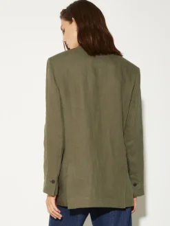 Pure linen blazer - kaki