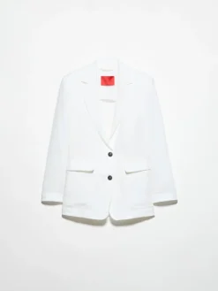 Pure linen blazer - white