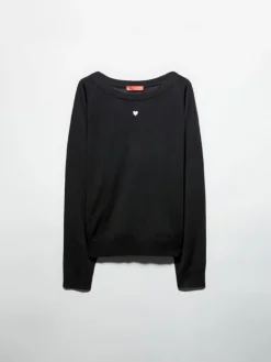 Pure merino wool jumper - black