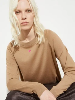 Pure merino wool jumper - camel