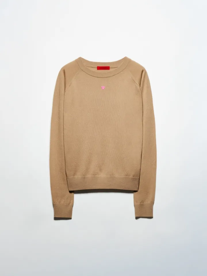 Pure merino wool jumper - camel