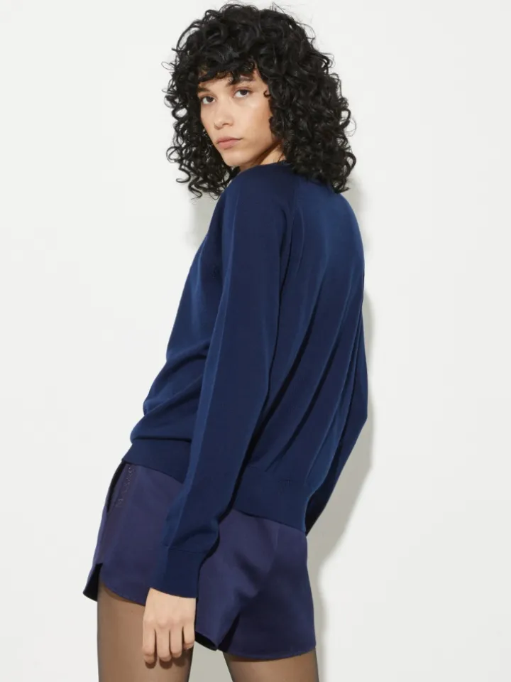 Pure merino wool jumper - navy