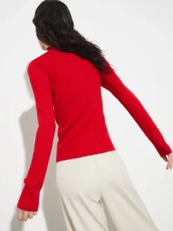 Pure merino wool jumper - red