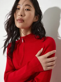Pure merino wool jumper - red