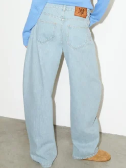 Re-Edit barrel-leg jeans - light blue