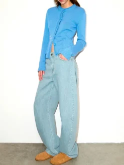 Re-Edit barrel-leg jeans - light blue