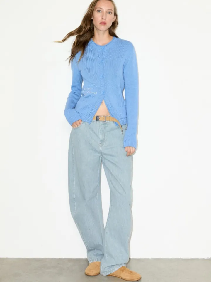 Re-Edit barrel-leg jeans - light blue