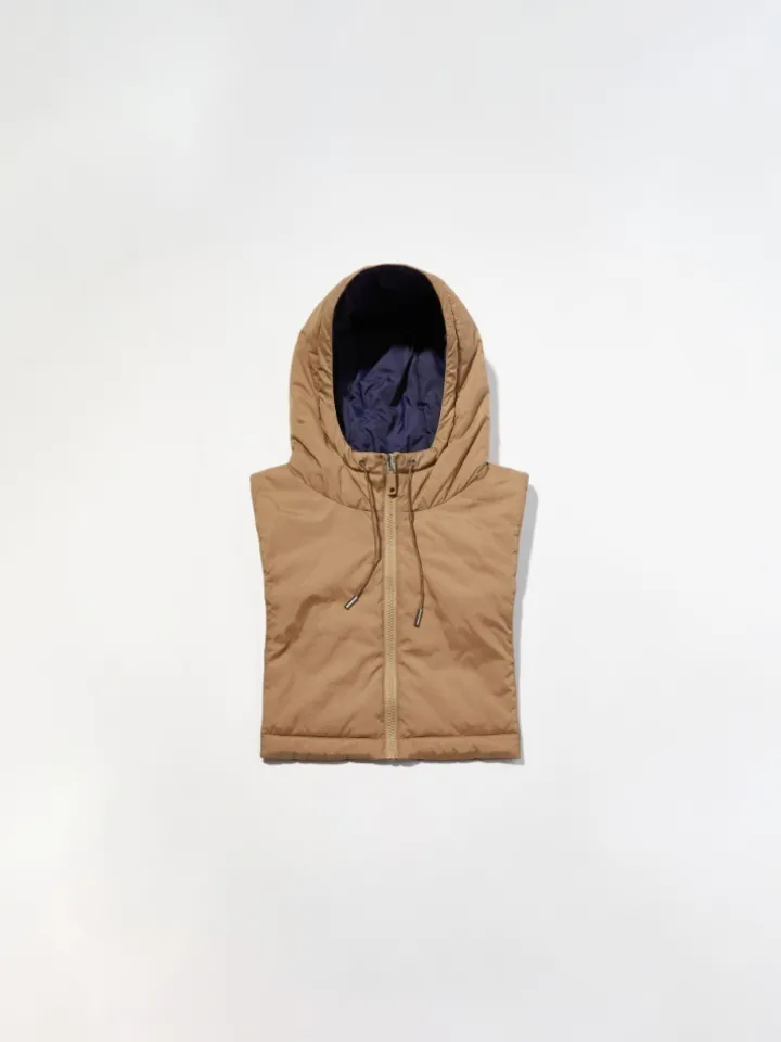 Reversible hooded collar - camel