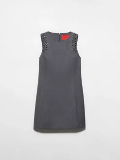 Rhinestone grisaille dress - grey