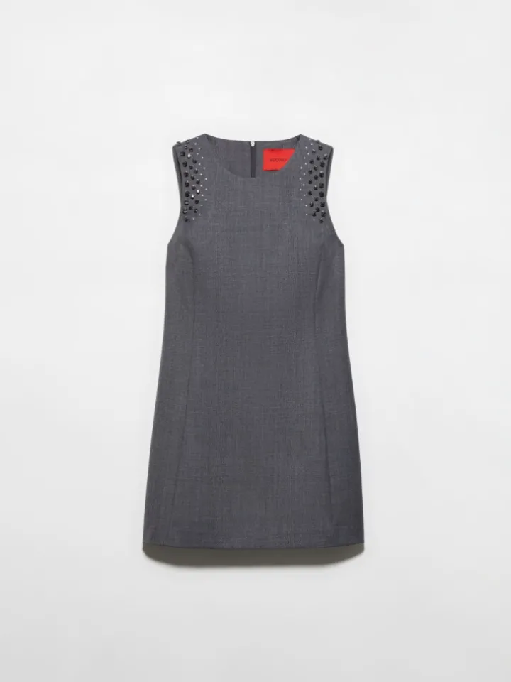 Rhinestone grisaille dress - grey