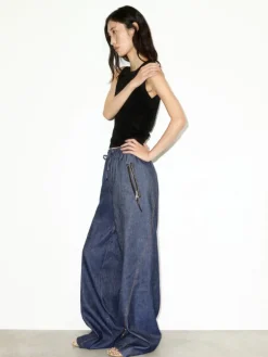 Ribbed knitted top - black