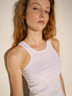 Ribbed tank top Sami Miró &Co.llaboration - optical white