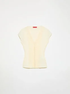 Ruched jersey top - vanilla