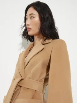 Runaway coat in drap - camel