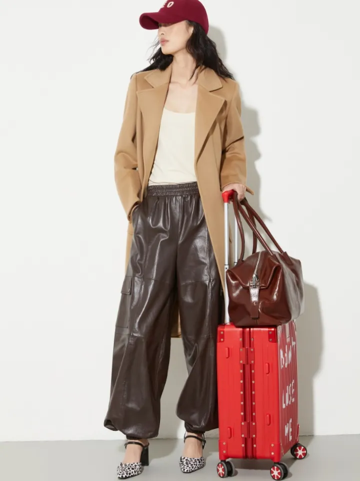 Runaway coat in drap - camel