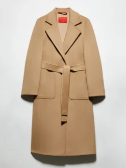 Runaway coat in drap - camel