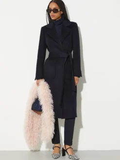 Runaway coat in drap - navy