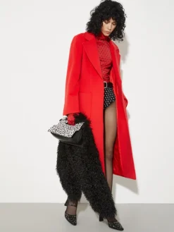 Runaway coat in drap - red
