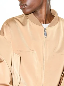 Satin bomber jacket - buck