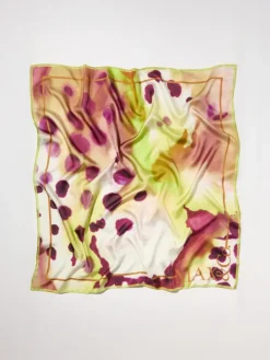 Silk-twill scarf - apple green