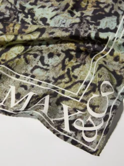 Silk-twill scarf - brown