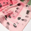 Silk-twill scarf - orchis rose