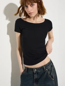 Slim-fit jersey T-shirt - black
