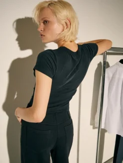 Slim-fit T-shirt Sami Miró &Co.llaboration - black