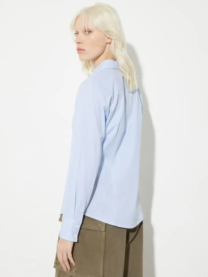 Slim poplin shirt - light blue