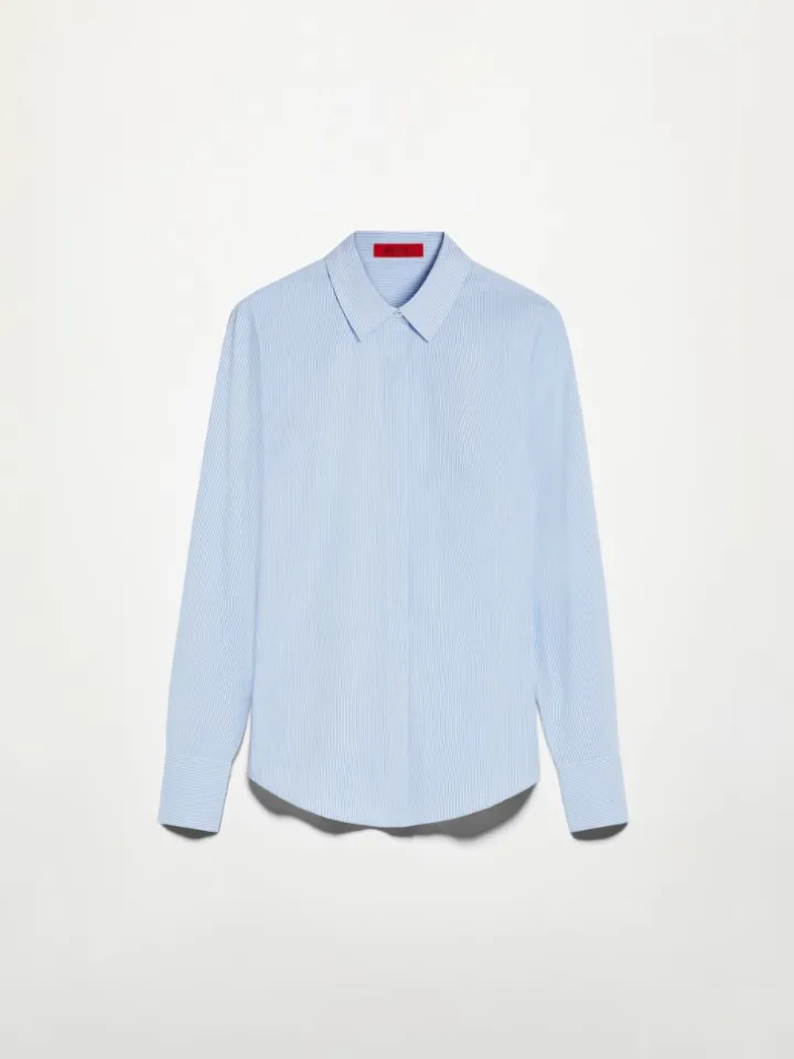 Slim poplin shirt - light blue