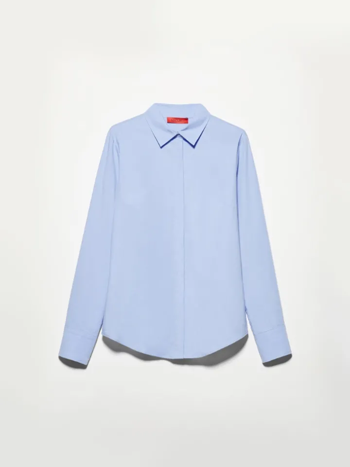 Slim poplin shirt - light blue